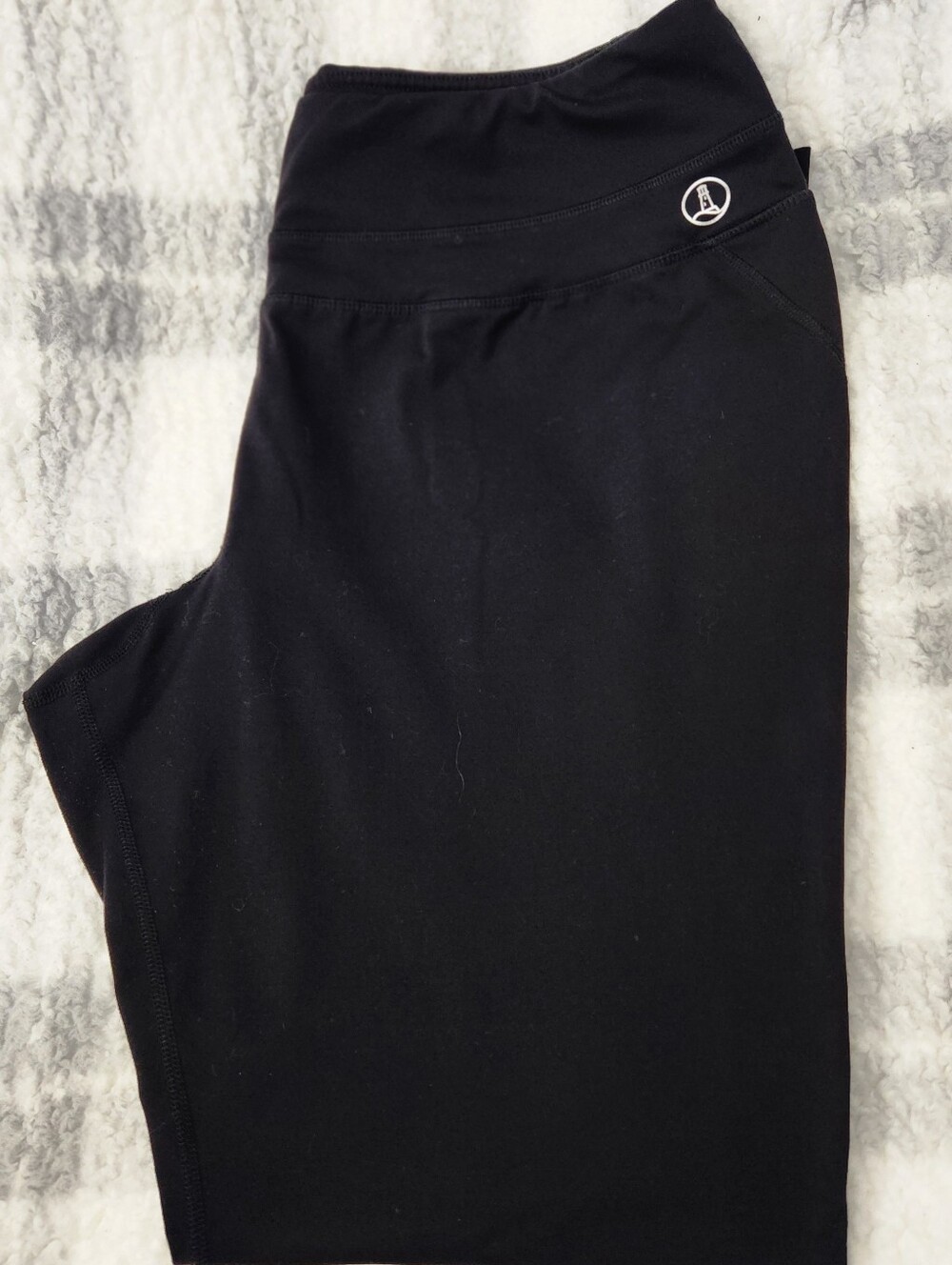Lands' End Black Women's Yoga Pants Leggings, Size 1X